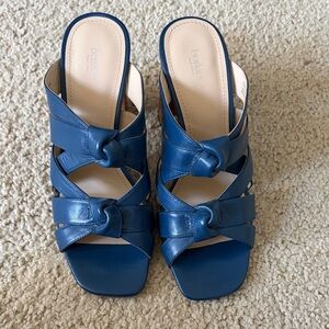Botkier Blue Leather Mules